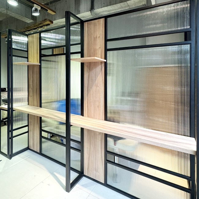 複合式ㄇ型陳列屏風架