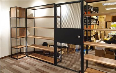 特製工業風雙櫃菱格網門