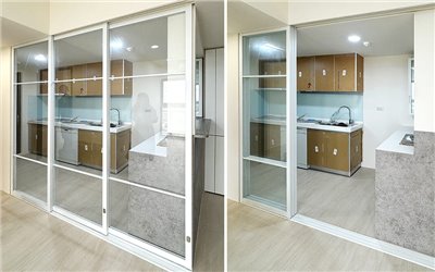地軌式白框鋁製拉門WL240