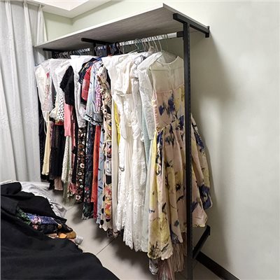 工業風F柱鎖壁式壁面展示陳列架WF24/住家更衣間