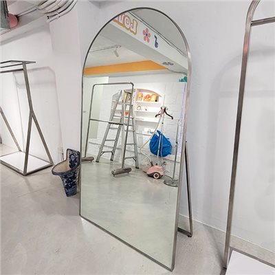 不鏽鋼皮帶框歐風造型立鏡